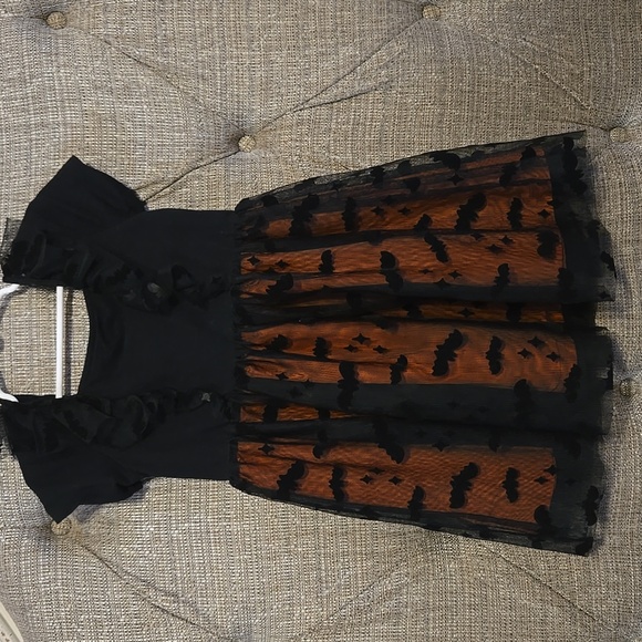 Girls 5t Halloween Bats Tulle Dress - Picture 2 of 3